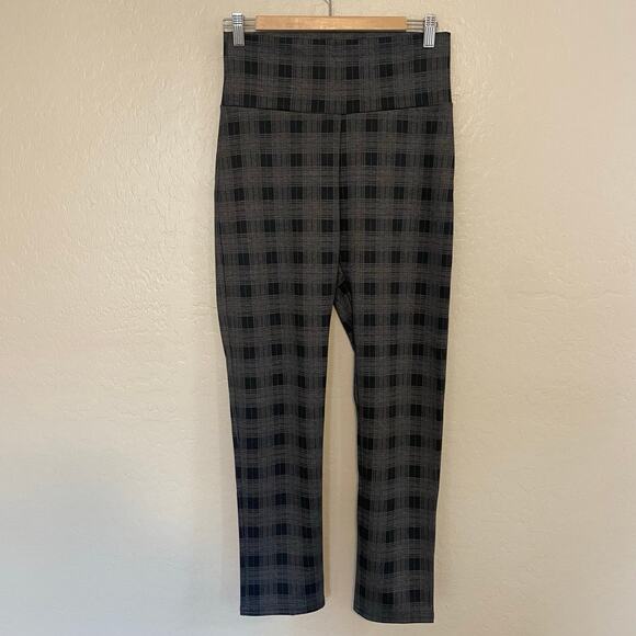 Steady Plaid Pull On High Rise Pant Womens Sz Large Rockabilly Punk Goth Career - Picture 3 of 5